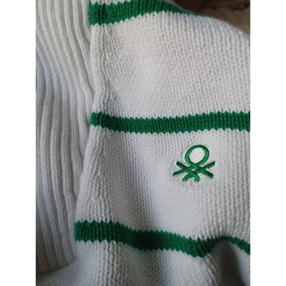 United Colors of Benetton Striped Zip Neck Sweater Women M - Picture 5 of 6